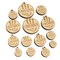 Lavender Text with Image Flavor Scent Herb Flower Mini Wood Shape Charms Jewelry DIY Craft